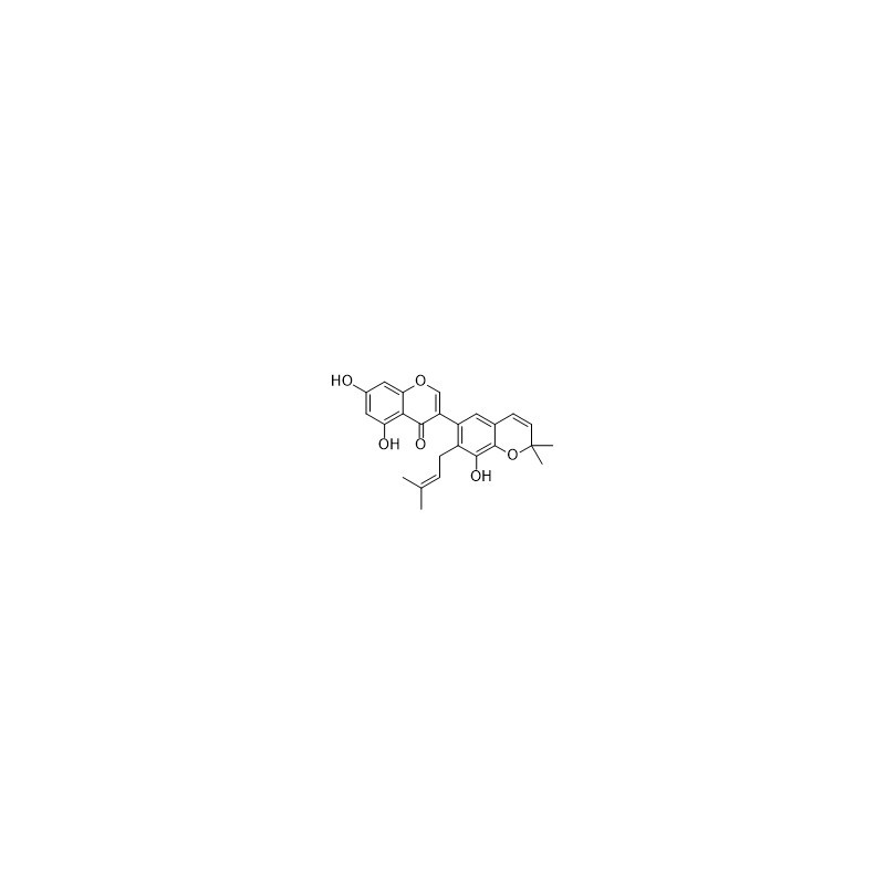 Structure of 651750-10-6 | 2'-Prenylsemilicoisoflavone B
