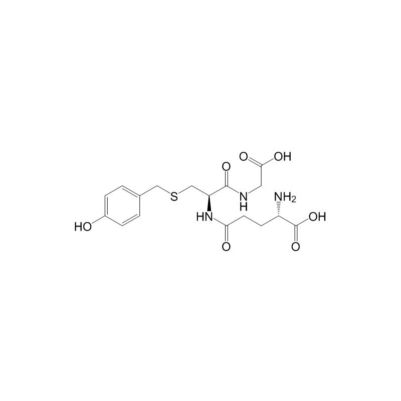 Structure of 129636-38-0 | L-γ-Glutamyl-S-[(4-hydroxyphenyl)methyl]-L-cysteinylglycine