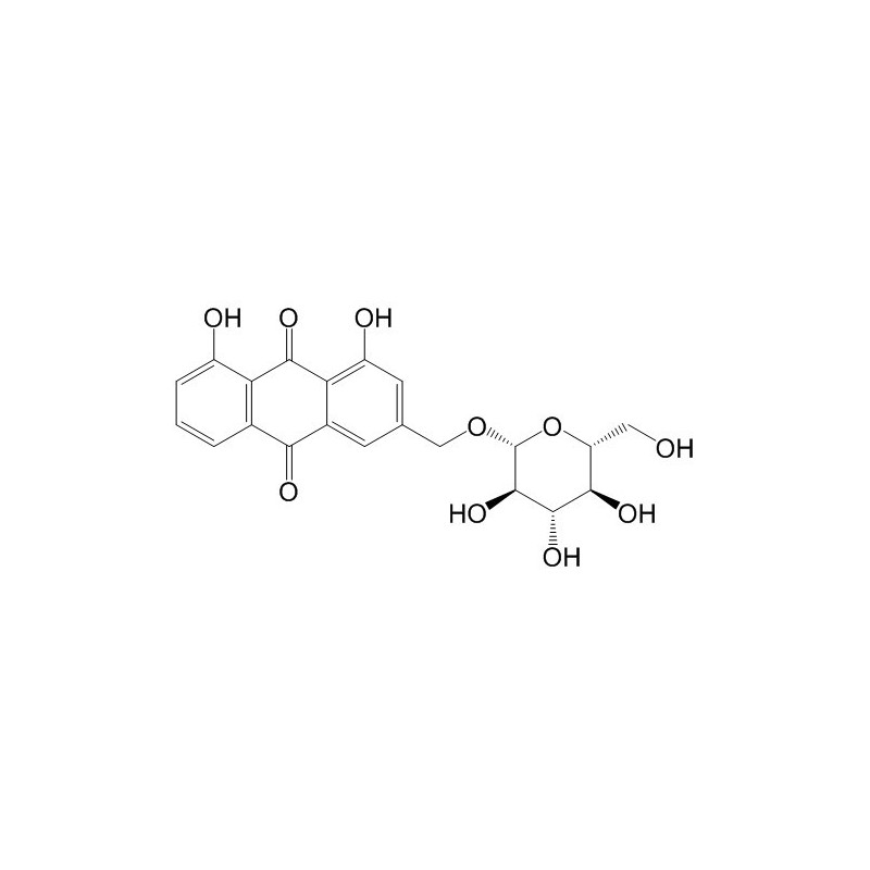 Structure of 50488-89-6 | Aloe-emodin-3-(hydroxymethyl)-O-β-D-glucopyranoside