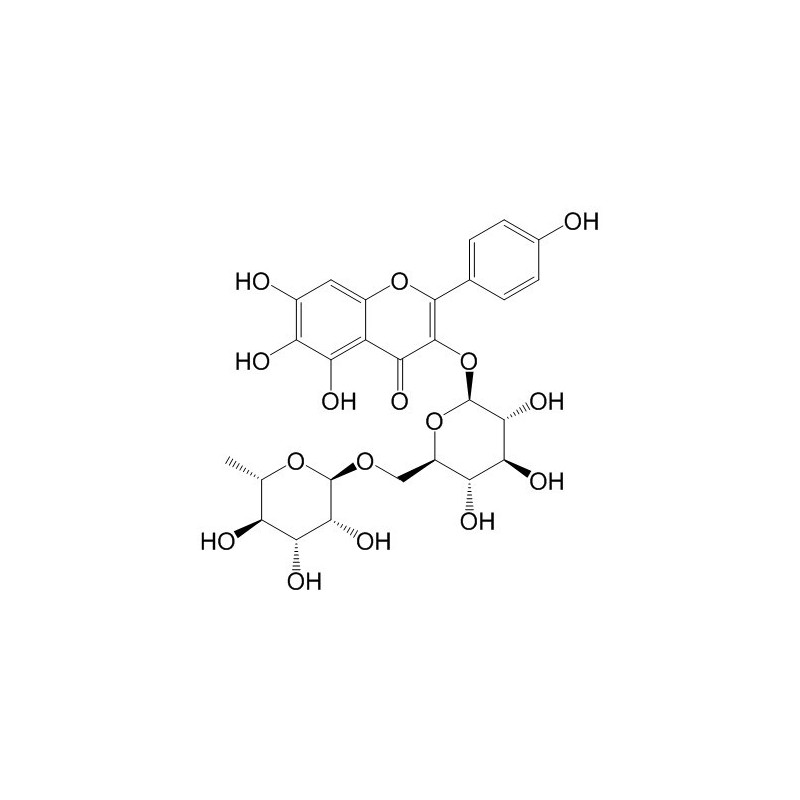 Structure of 205527-00-0 | 6-Hydroxykaempferol 3-β-rutinoside