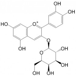 Structure of 142506-26-1 | Cyanidin 3-O- galactopyranoside