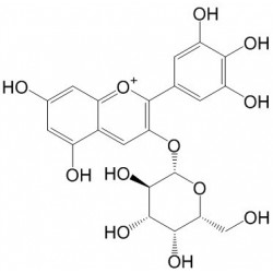 Structure of 28500-00-7 | Delphinidin 3-O-galactoside chloride