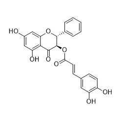 Structure of 1220531-15-6 | Pinobanksin 3-O-caffeate