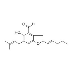 Structure of 916602-30-7 | (E)-5-Hydroxy-6-isoprenyl-2-(pent-1-en-1-yl)benzofuran-4-carbaldehyde