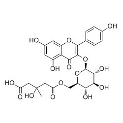 Structure of 157407-84-6 | 6''-O-(3-Hydroxy-3-methylglutaroyl)astragalin