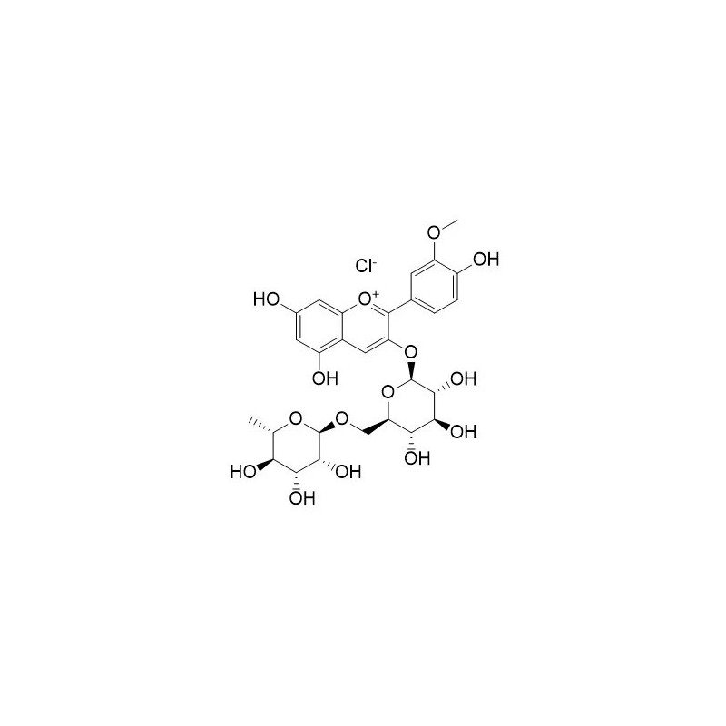 Structure of 27539-32-8 | Peonidin-3-O-rutinoside chloride