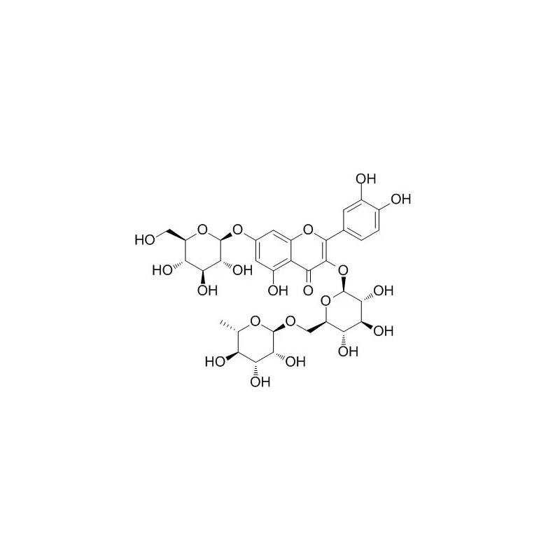 Structure of 30311-61-6 | Quercetin 3-rutinoside 7-glucoside (Morkotin A)