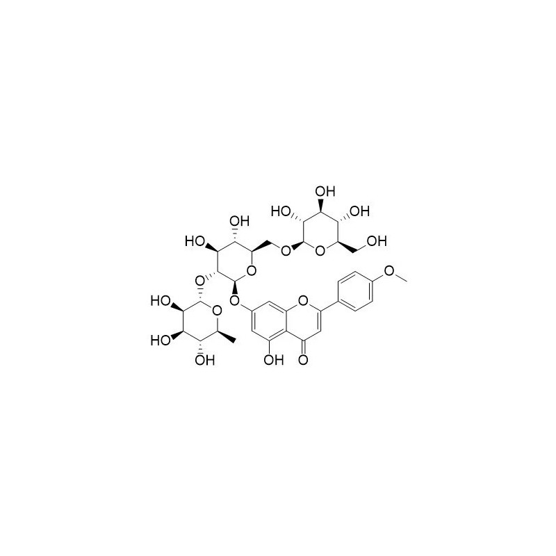 Structure of 1218774-64-1 | Fortunellin-6''-beta-D-glucopyranoside (Acacetin-7-O-[2''-O-rhamnosyl-6''-O-glucosyl]-glucoside)