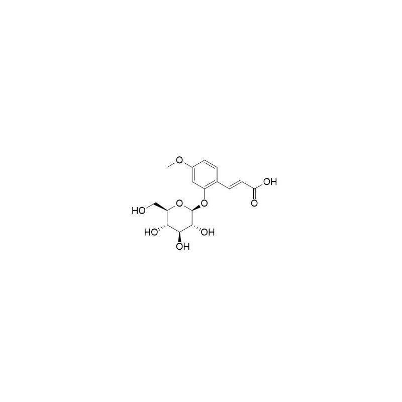Structure of 31564-49-5 | 2-Glucosyloxy-4-methoxycinnamic acid (Z-GMCA)