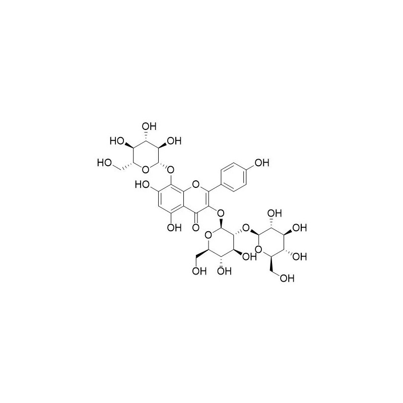 Structure of 77298-68-1 | Herbacetin 3-sophoroside-8-glucoside