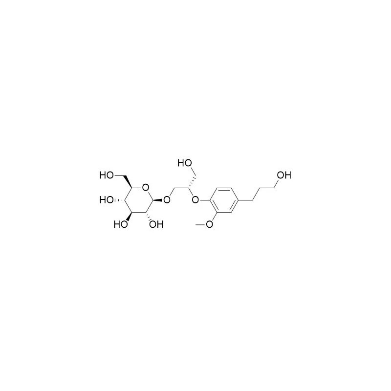 Structure of 198817-98-0 | (2S)-3-Hydroxy-2-[4-(3-hydroxypropyl)-2- methoxyphenoxy]propyl beta-D-glucopyranoside