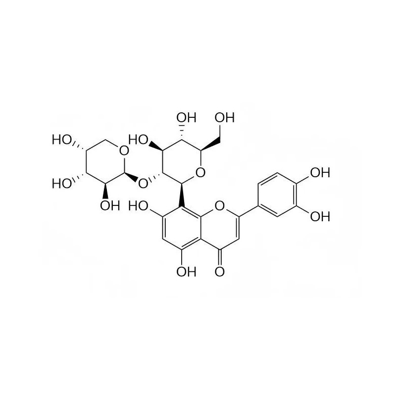 Structure of 157530-32-0 | 2''-O-beta-L-arabinopyranosylorientin