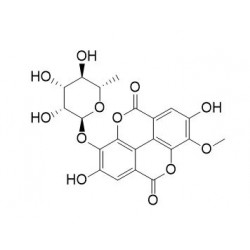Structure of 352280-34-3 | 3-O-Methylellagic acid 3'-O-alpha-rhamnopyranoside