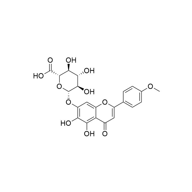 Structure of 64924-06-7 | Clerodendroside (Scutellarein 4'-methyl ether 7-glucuronide)