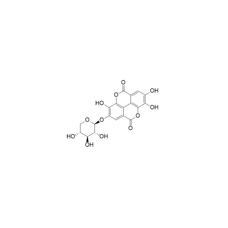 Structure of 139163-18-1 | Ellagic acid-4-O-beta-D-xylopyranoside