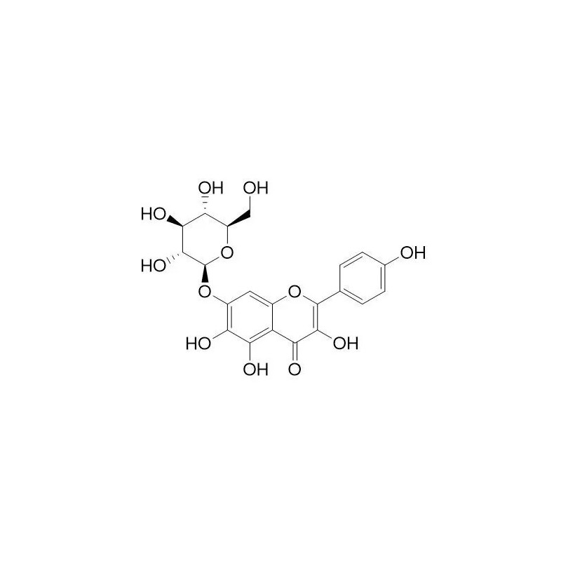 Structure of 70056-55-2 | 6-Hydroxykaempferol 7-glucoside