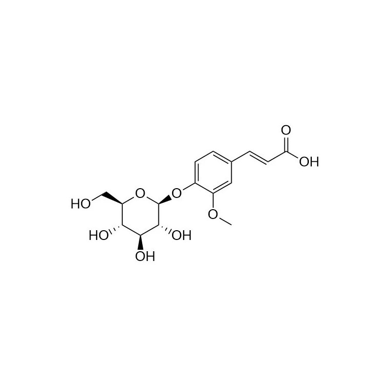 Structure of 117405-51-3 | (E)-Ferulic acid 4-O-beta-D-glucoside