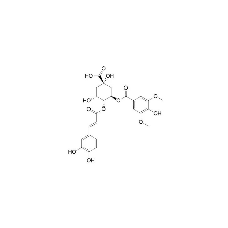 Structure of 1207645-17-7 | 4-O-Caffeoyl-3-O-syringoylquinic acid