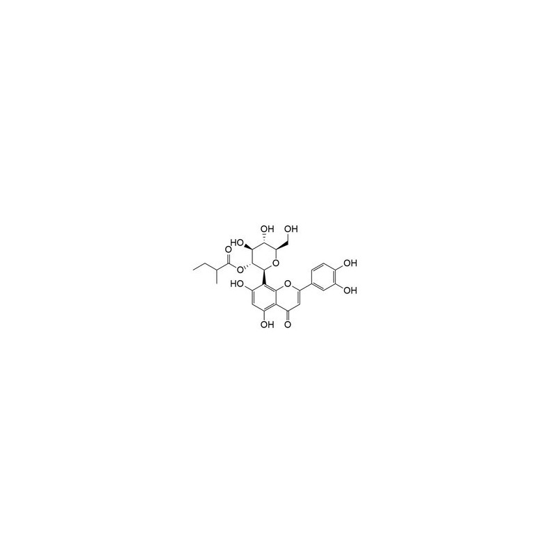 Structure of 681152-44-3 | Orientin 2''-O-(2'''-methylbutyrate)