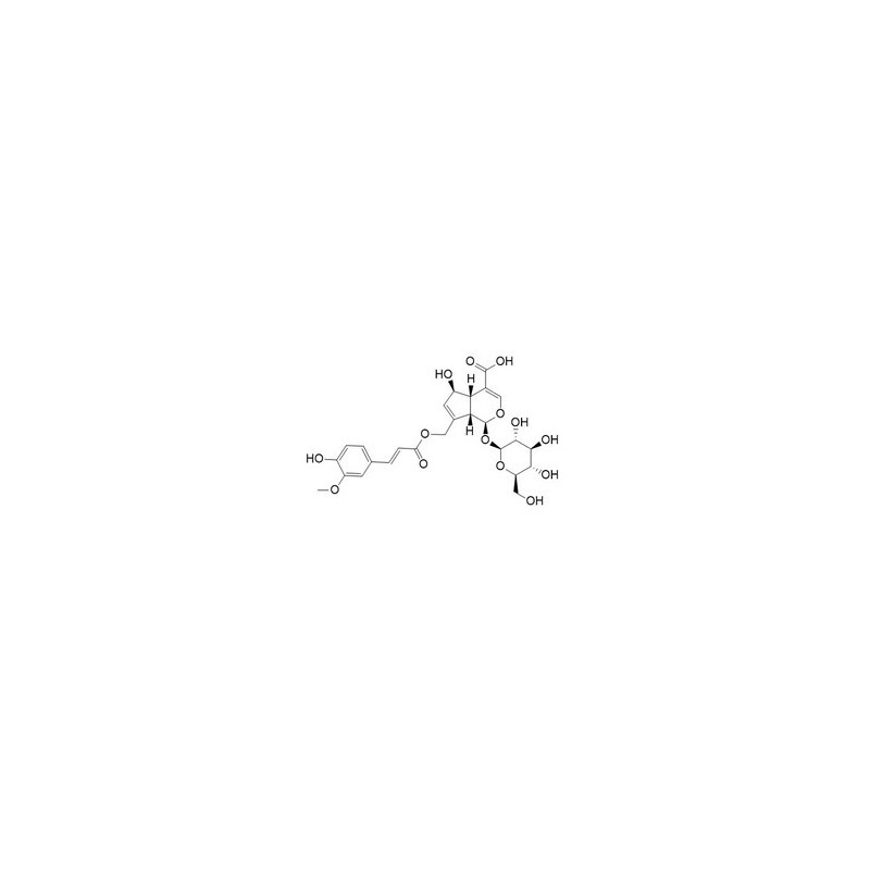Structure of 1428268-72-7 | 10-O-trans-p-Feruloylscandoside