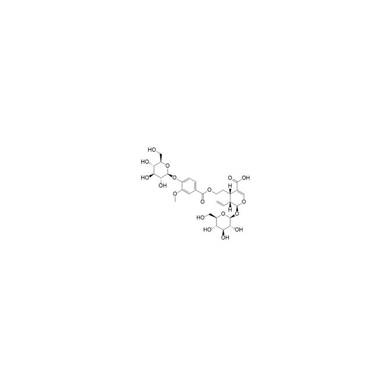 Structure of 469899-55-6 | 7-O-(4-beta-D-glucopyranosyloxy-3-methoxybenzoyl)secologanolic acid