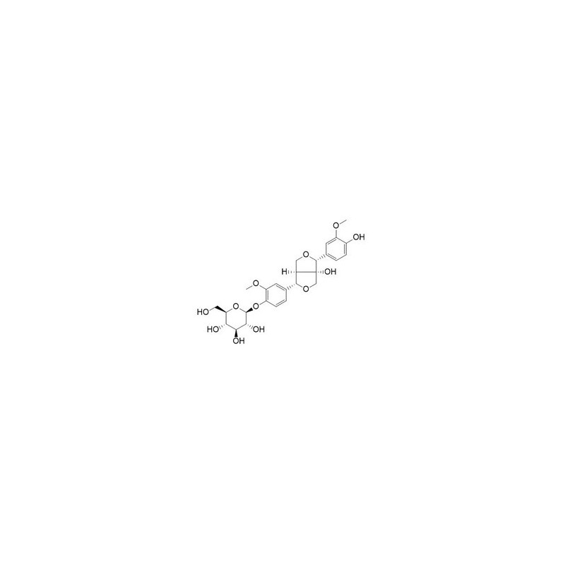 Structure of 102582-69-4 | 8-Hydroxypinoresinol-4'-O-beta-D-glucopyranoside