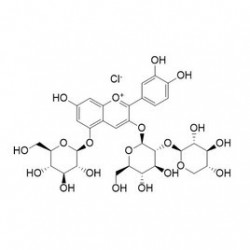 Structure of 53925-33-0 | Cyanidin-3-O-sambubioside-5-O-glucoside chloride
