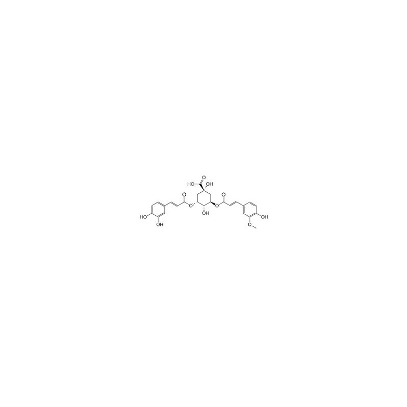Structure of 173658-86-1 | 3-O-Feruloyl-5-caffeoylquinic acid