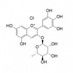 Structure of 29907-19-5 | Delphinidin-3-O-rhamnoside chloride