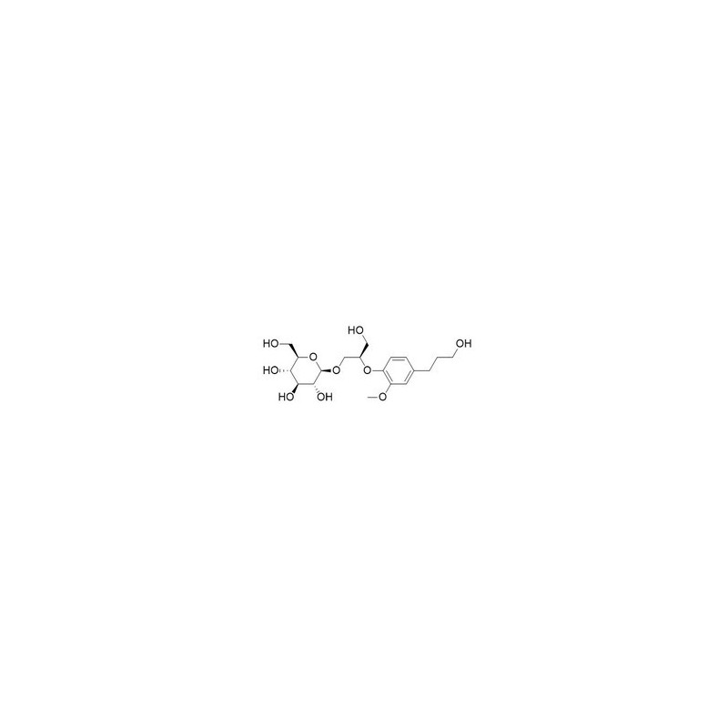 Structure of 198817-97-9 | (2R)-3-Hydroxy-2-[4-(3-hydroxypropyl)-2- methoxyphenoxy]propyl beta-D-glucopyranoside